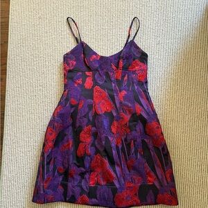 Liv Foster Purple and Red Floral Dress